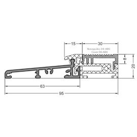 Weser 95/20 slenkstukas lauko ir balkonų durims