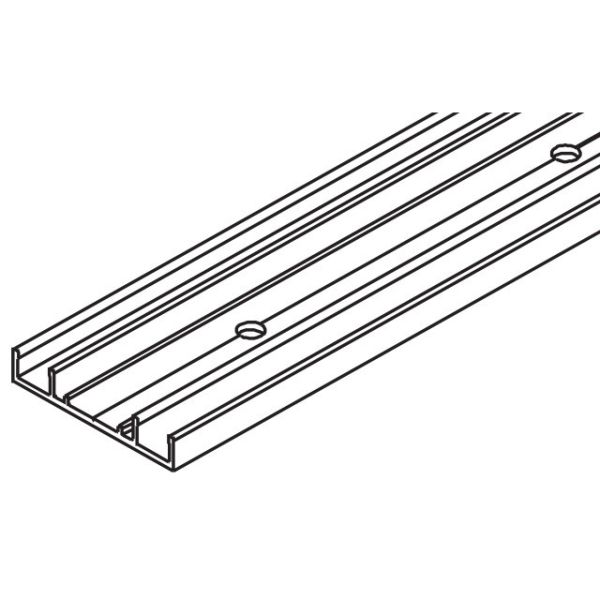 042.3039.600 dual mounting track for 042.3037, aluminium anodized, 6000 mm