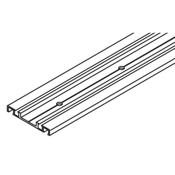 042.3041.600 dual running/guiding track surface mounted, pre-drilled, aluminium anodized, 6000 mm