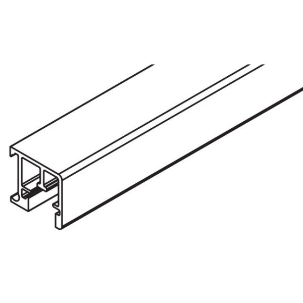 DIVIDO H DS3/DS4 Single guide track B 25, to clip on, aluminium anodized, 6000 mm