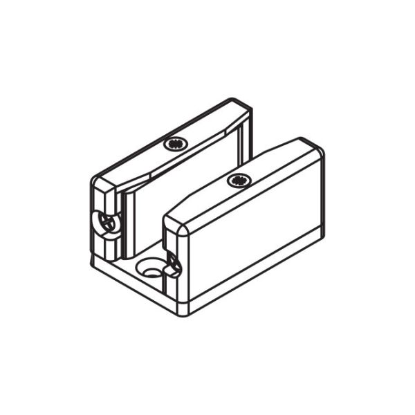 Apatinis kreipiklis sistemai Hawa Porta 100 GW/GWF, stiklui 8–12,7 mm, satino chromas