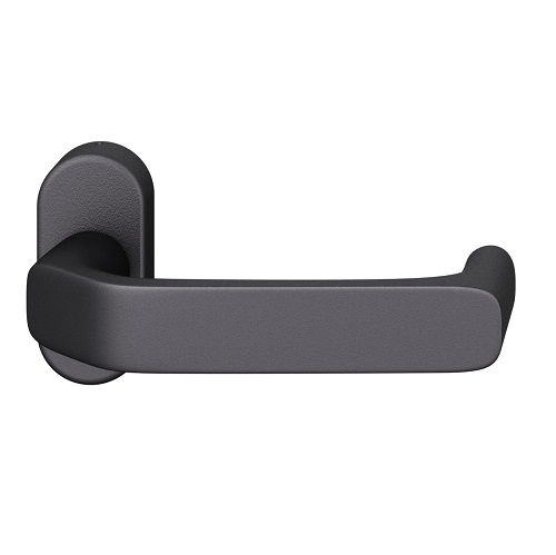 Fireproof handle for framed doors 06 1290, 8 mm, aluminium black S8