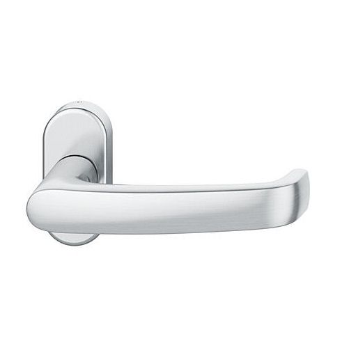 FSB 09 1045 handle for framed fireproof emergency door on oval rose, stainless steel