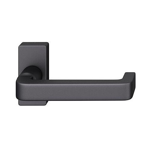 FSB 09 1134 handle for framed fireproof emergency door on square rose, matt black S8