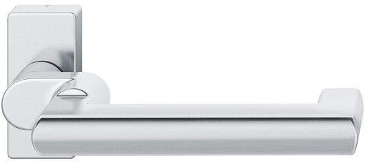 Handle for framed doors 06 1031, without spindle on square rose, 9 mm, for fire safety doors, st.steel