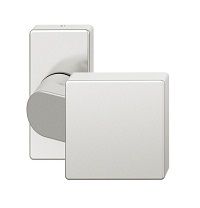 Fixed door knob 07 0812 for fireproof doors, on square rose, aluminium F1