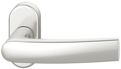 Rankena rėminėms durims ant ovalios rozetės, su spyruokle, 8 mm, aliuminis F1