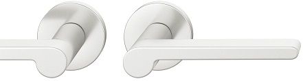Rankenos rinkinys ant apvalių rozečių BAC, durų storis 39-58 mm, aliuminis F1