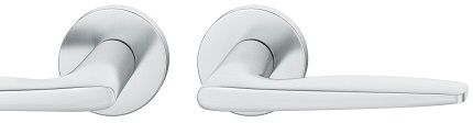 Handle set on round roses BAC, door thickness 39-58 mm, stainless steel matt