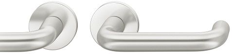 Rankenos rinkinys ant apvalių rozečių BAC, durų storis 39-58 mm, aliuminis F1