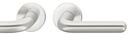 Rankenos rinkinys ant apvalių rozečių BAC, durų storis 39-58 mm, aliuminis F1