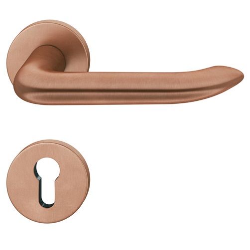 Handle set on round roses PZ, bronze