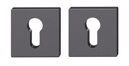 Pair of PZ square key roses, black S8