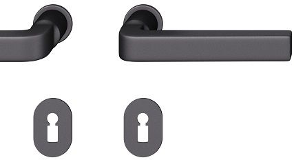 Plug-in handle set BB, alu S8 black