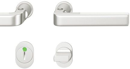 Plug-in handle set WC, alu F1
