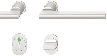 Plug-in handle set WC, alu F1