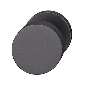 2329 door knob, one-sided fastening, black RAL 9005