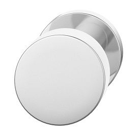 2329 door knob, one-sided fastening, stainless steel mirror finish