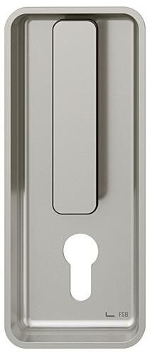Sliding door handle PZ, rectangular, aluminium F1
