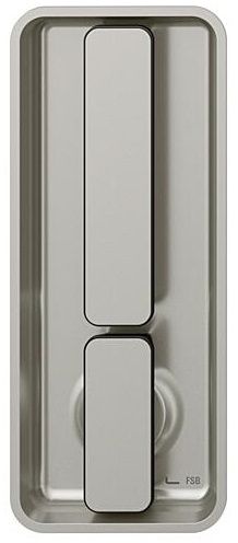 Sliding door handle WC with knob, rectangular, aluminium F1
