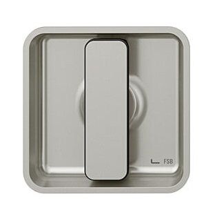 Sliding door handle, non-lockable, square, aluminium F1