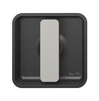 Sliding door handle, non-lockable, square, aluminium S8/F1