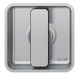 Sliding door handle, non-lockable, square, stainless steel