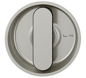 Sliding door handle, non-locking, round, aluminium F1