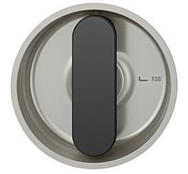 Sliding door handle lockable, round, aluminium F1/S8