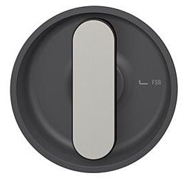 Sliding door handle lockable, round, aluminium S8/F1