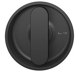 Sliding door handle, non-locking, round, aluminium S8