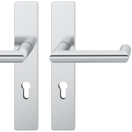 FSB 79 1016 handle set with backplates PZ 72mm for fireproof emergency doors, stainless steel