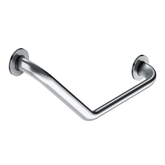 Angled rail 135° for bathrooms, 512x36/22mm, matt stainless steel