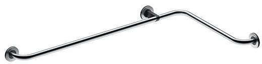 Corner support rail for bathrooms, 528x750mm, matt stainless steel, right