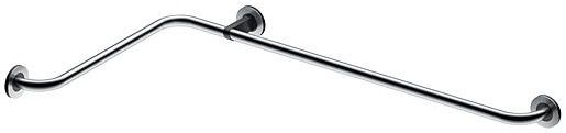 Corner support rail for bathrooms, 528x750mm, stainless steel, left