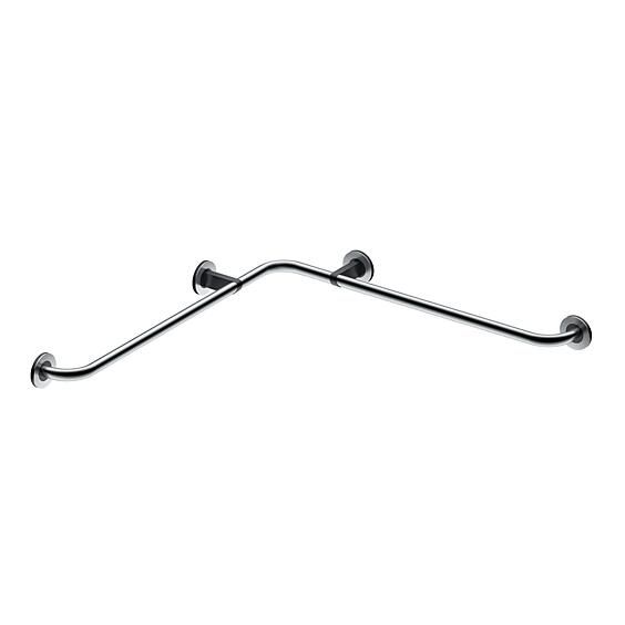Corner support rail for bathrooms, 750x750mm, matt stainless steel