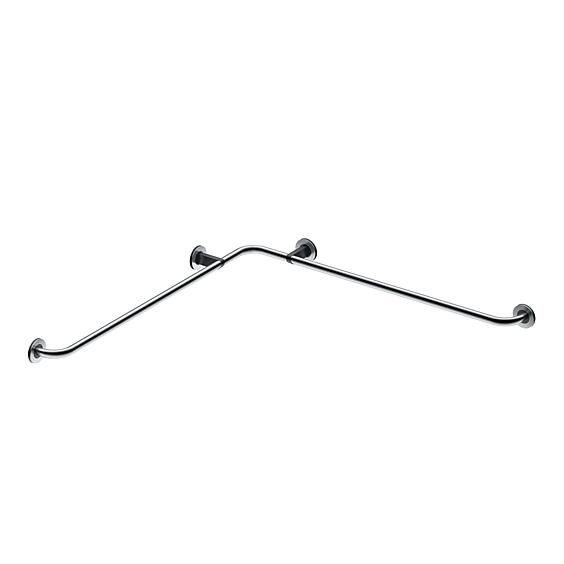 Corner support rail for bathrooms, 975x975mm, matt stainless steel