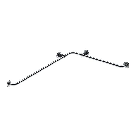 Corner support rail for bathrooms, 1125x750mm, matt stainless steel, left