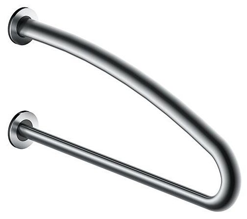 Support rail for basin area 600mm, matt stainless steel, right