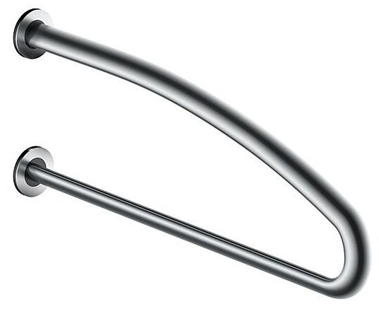 Support rail for basin area 700mm, matt stainless steel, right