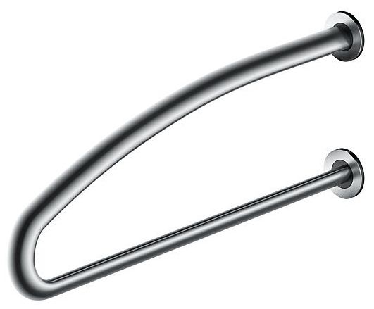 Support rail for basin area 700mm, matt stainless steel, left