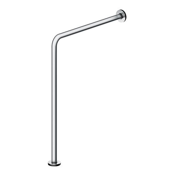 Floor/wall-mounted support rail 700x850mm stainless steel, right