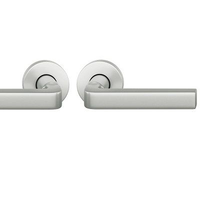 Handle set on round roses BAC, door thickness 39-58 mm, stainless steel matt