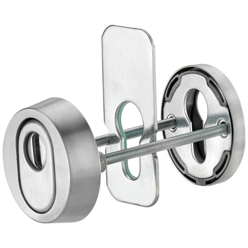 7456 Security rose with cylinder shield 15mm, stainless steel