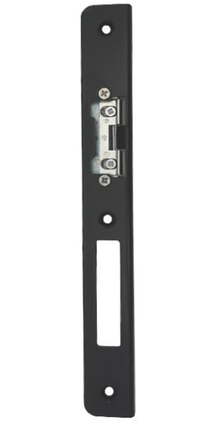 15-530E adjustable strike plate, black RAL 9005, left