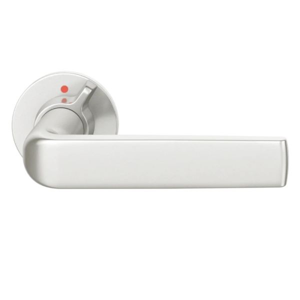 16 1267 AFL rankenų pora su rozetėmis ir integruotu užraktu, durų storis 39-43mm, anodizuotas aliuminis F1