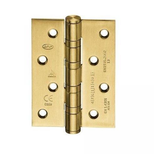 Universal hinge, 75x100, stainless steel in gold tone