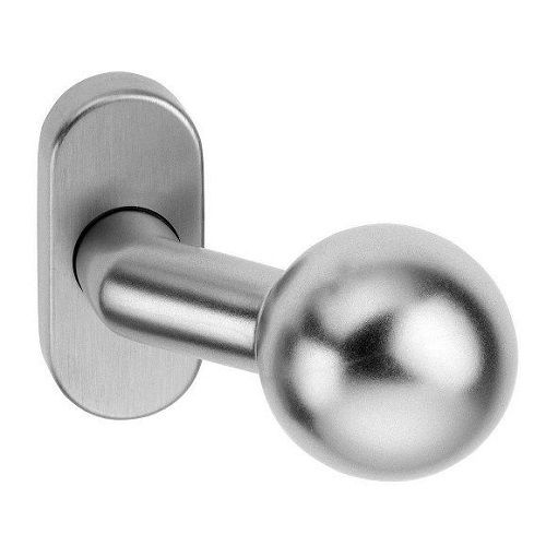 Durų burbulas ARES K4 ant ovalios rozetės, fiksuotas, nerūdijantis plienas