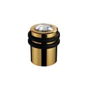 Doorstop with crystals, polished gold