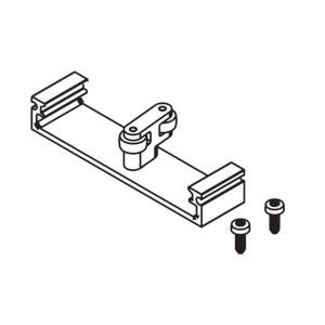 HAWA Concepta apatinis jungiamųjų komplektas 110 mm, ilgis 26 mm, dviem lankstomoms-stumdomoms durims jungti, aliuminis anodizuotas